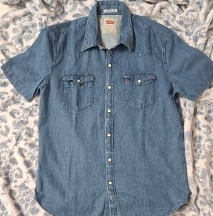Levi's Denim Blue Button Down Shirt